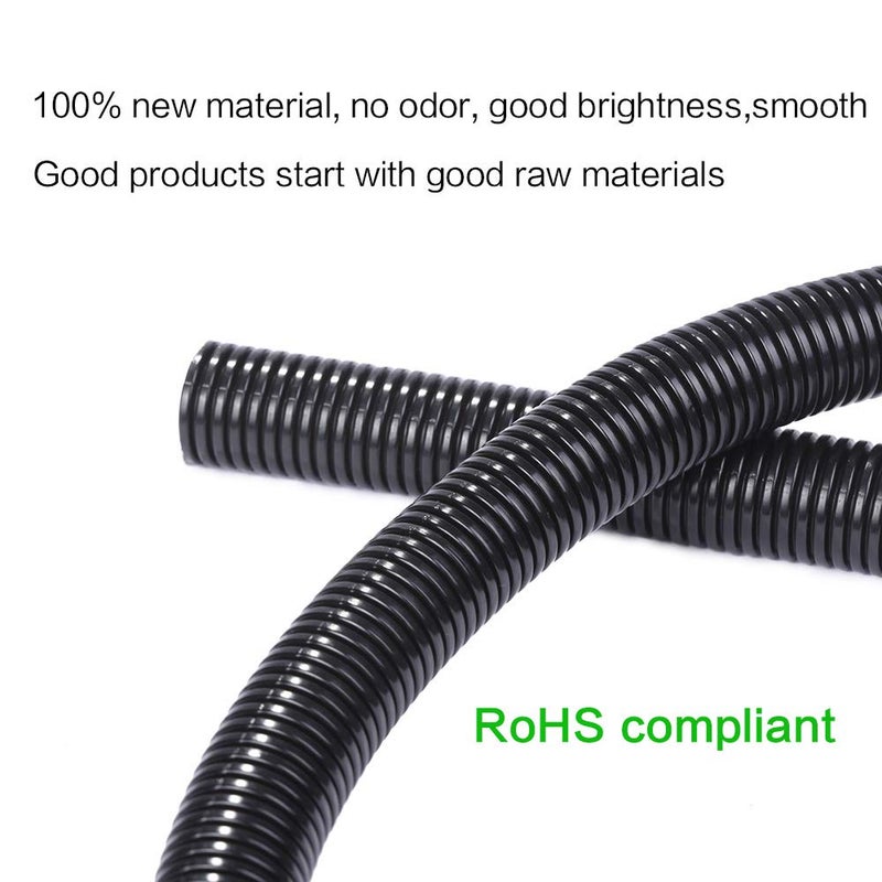 Alex Tech 50ft - 1/4 inch Split Wire Loom Tubing - Black - Image 2